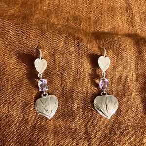Heart Shaped Dangle Earrings
